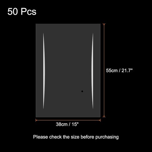 uxcell 50 Pcs Heat Shrink Wrap Bags, 15" x 22" POF Clear Heat Shrink Film Wrap for Gift Baskets, Packaging Collection, Homemade DIY, Handmade Crafts, Cookie in Kuwait