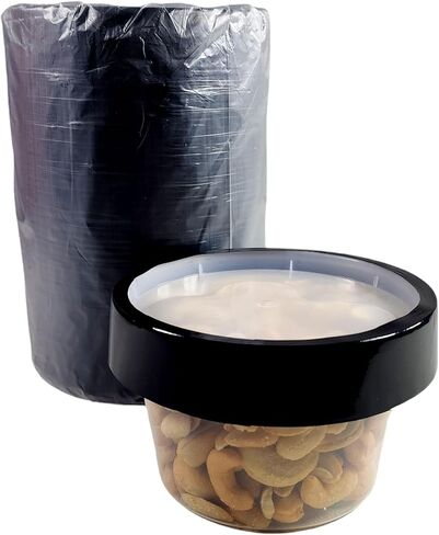 PACTOGO Black Shrink Bands - Fits Round Plastic Soup/Deli Containers Sizes 8-32 Ounces - Tamper Evident Seals (Pack of 250) in Kuwait