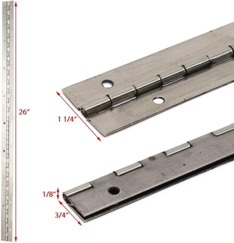 Boat Piano Hinge 204379 | 26 Inch Stainless 20 Gauge in Kuwait