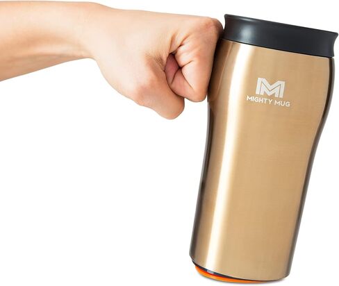 Mighty Mug | The Untippable Mug | Grips When Hit, Lifts for Sips | Insulated Stainless Steel Tumbler | Cupholder Friendly | Gifts for Women Men All | Leakproof | 6 Hour Hot / 24 Cold | 16oz | Oceanic in Kuwait