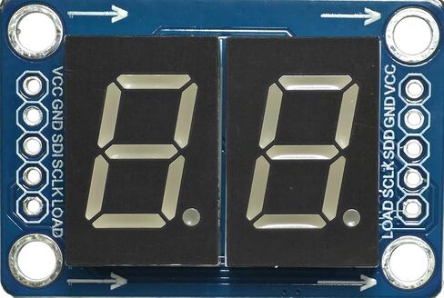 [LED595-01] 74HC595 2-Digit 7-Segment LED Module (3pcs) in Kuwait