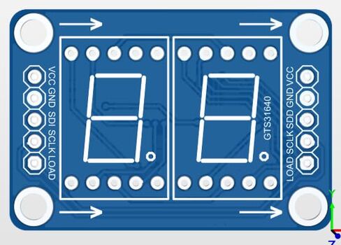 [LED595-01] 74HC595 2-Digit 7-Segment LED Module (3pcs) in Kuwait