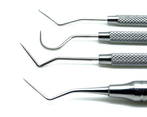 Dental Explorers 23, 9, 23/17A, Dg16 Probes Diagnostic Endodontic Examination 4 Pieces Instruments Set in Kuwait