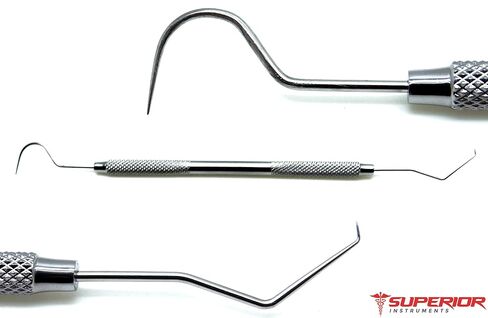 Dental Explorers 23, 9, 23/17A, Dg16 Probes Diagnostic Endodontic Examination 4 Pieces Instruments Set in Kuwait
