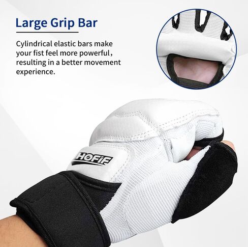 Taekwondo Hand and Foot Protectors for Adult and Youth, Sanda Foot Back and Foot Surface Protectors, Combat Gloves, Half-Finger Sanda Gloves. in Kuwait
