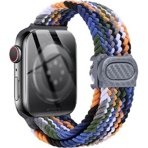 حزام مضفر للأطفال سوار ساعة أبل - 3 عبوات من النايلون المرن القابل للتعديل لسلسلة Iwatch Ultra 9 8 7 6 5 4 3 SE SE2 38 مم 40 مم 41 مم 42 مم 44 مم 45 مم 49 مم لمعصم الفتيات المراهقات والأولاد in Kuwait