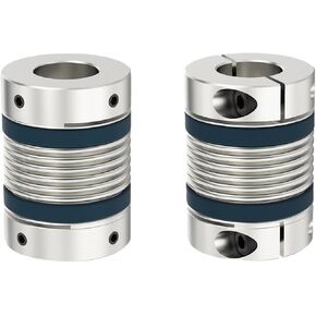Shaft Coupling LB D25L34/38 Bellows Flexible Motor Coupler Aluminium High Elasticity Universal Joint 3D Printer Cardan | LB-B-D25L38-5X12 in Kuwait