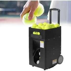 Portable 50-Ball Tennis Ball Machine with Automatic Launcher | Pre-Programmed & Custom Drills | Solo Training for Beginners in Kuwait