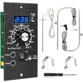 ترقية وحدة التحكم في الحرارة استبدال F/C وضع درجة الحرارة PID لوحة التحكم لشوايات حبيبات الخشب Traeger مع مسبار اللحوم، أجزاء لوحة التحكم بمستشعر RTD in Kuwait