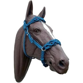 Horse bitless Bridle Horse tack Side Pull Hackamore Macrame with Indian Agate Beads in Kuwait