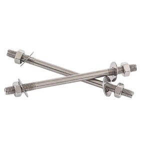 M10 304 Stainless Steel Double Ended Through-Wall Bolts, 14-Size Threaded Rod Kit (40mm-120mm) with Nuts and Washers (M10*45 (2 Sets)) in Saudi Arabia
