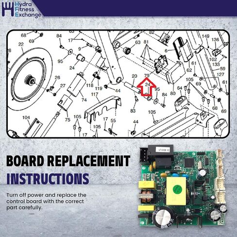 H.F Exchange Lower Motor Control Board Controller 412766 Works W Stationary Bike in Kuwait