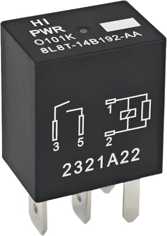 6PCS 8L8T-14B192-AA 12V 40A 4-Pin High-Power Relay - Compatible with Ford Edge 2011-2016, Fusion 2013-2020, F-150 2014 - Replaces 8T2T-14B192-AA/AB, 8L8Z-14N089-A, RY-966, 1R2372 in Kuwait