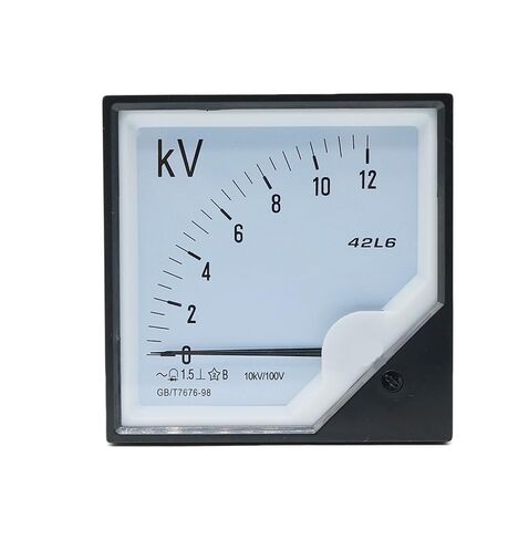 1pc 42L6-V AC Voltmeter Analog Panel Pointer Voltmeter 10KV/100V Mechanical Meter Voltmeter 120 * 120mm in Kuwait