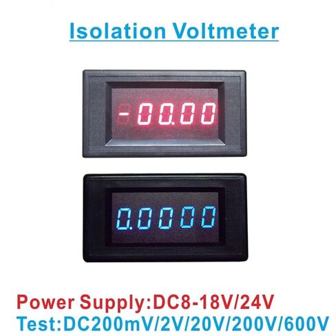 1pc YB5145Ai LED Digital Isolated Voltmeter 200mV 2V 20V 200V 600V Voltage Meter 0.4'' LED Volt Panel Meter Voltmetre 4.5 Volt(Blue,DC200V,Power Supply DC8-18V) in Kuwait