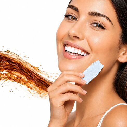 Coff-Off Teeth Whitening Wipes - Cool Mint Flavor - 24 Wipes | Removes Coffee and Tea Stains, Enamel Safe, Ideal for Bathroom or Travel - Comparable To Teeth Whitening Strips in Kuwait