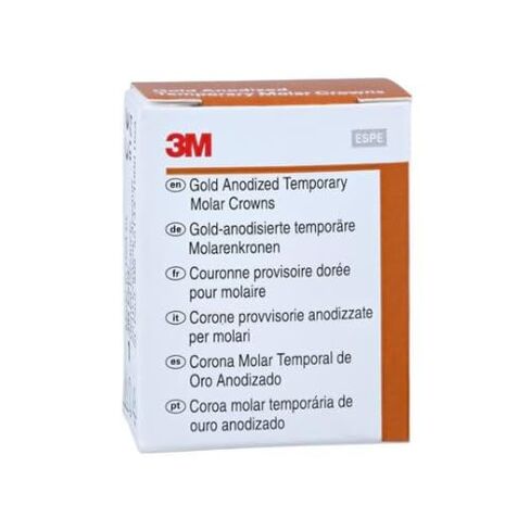 3M Solventum 940313 Unitek Crowns Gold Anodized 1st Molar #3 Upper Left 5/Bx in Kuwait