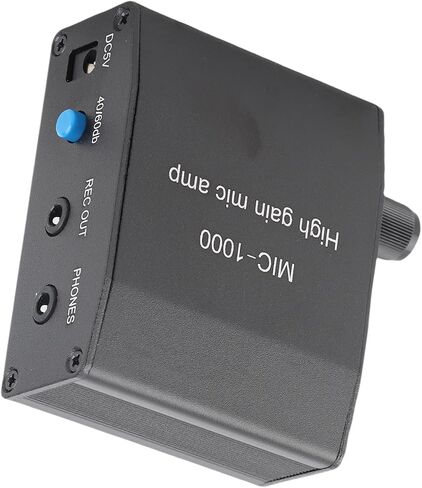 High Sensitivity ALC Control Microphone Amplifier 1000x Amplification for Mobile Phone Recording Compact Size for Musicians and Podcasters Aluminum Alloy ABS in Kuwait
