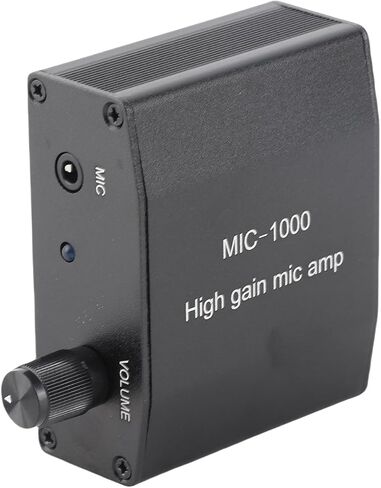 High Sensitivity ALC Control Microphone Amplifier 1000x Amplification for Mobile Phone Recording Compact Size for Musicians and Podcasters Aluminum Alloy ABS in Kuwait