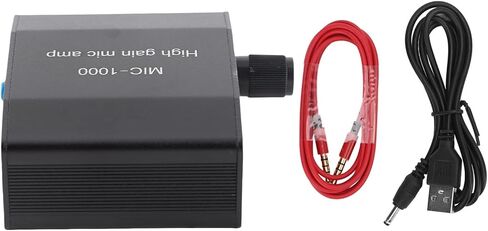 High Sensitivity ALC Control Microphone Amplifier 1000x Amplification for Mobile Phone Recording Compact Size for Musicians and Podcasters Aluminum Alloy ABS in Kuwait