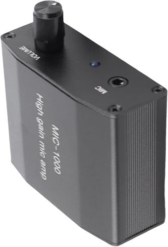 High Sensitivity ALC Control Microphone Amplifier 1000x Amplification for Mobile Phone Recording Compact Size for Musicians and Podcasters Aluminum Alloy ABS in Kuwait