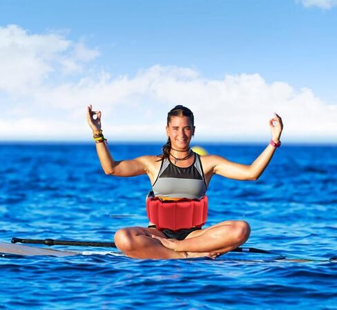 Inflatable Swim Belt, Waist Floatation Belt, Portable Swimming Belt with Adjustable Strap Pool Floating Belt Exercise Swimming Training Aid for Adults in Kuwait