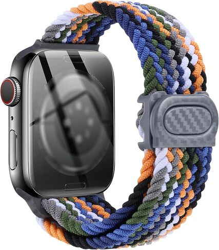 Braided Band for Kids Apple-Watch Band - 3 Pack Nylon Elastic Adjustable Replacement Bands for Iwatch Ultra Series 9 8 7 6 5 4 3 SE SE2 38mm 40mm 41mm 42mm 44mm 45mm 49mm for Teen Girls Boys Wrist in Saudi Arabia