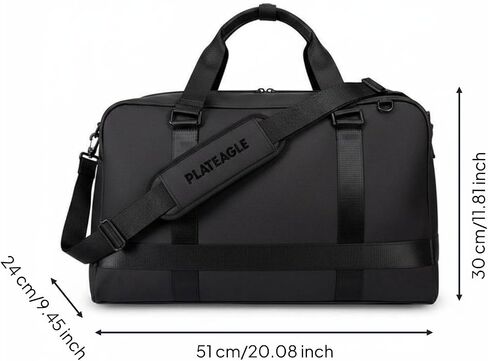 Qianly Golf Clothes Bag Large Capacity Golf Duffel Bag Adjustable Shoulder Strap Shoe Compartment Duffel for Golfers, Travel, Array, Black in Kuwait