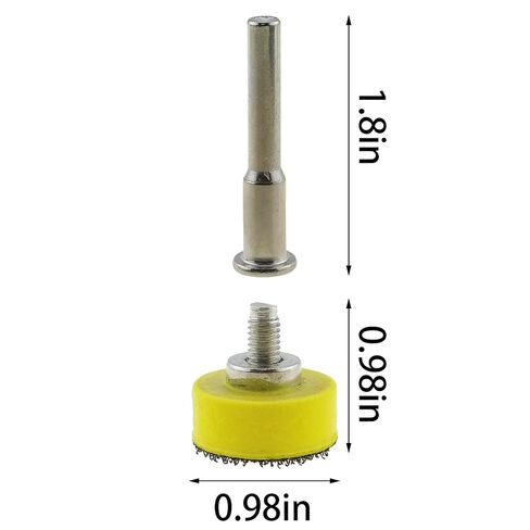 TAODAN 5PCS 1 Inch Hook Loop Wheel Pads with 1/4 Inch Shank Drill Adapter Kit for Grinding and Polishing Metal Wood Rubber Leather Plastic in Kuwait