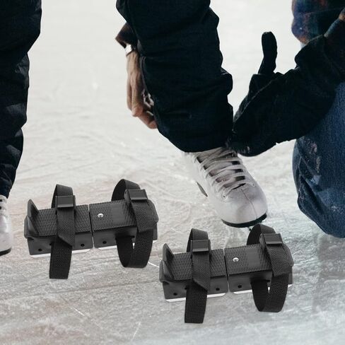 Luxshiny Toddler Ice Skates with Adjustable Fixing Straps Lightweight Stable Double Runner Training Skates for Kids Beginner Ice Skating in Kuwait