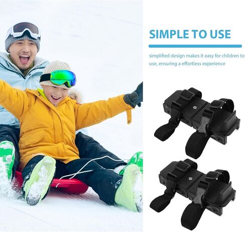 1 Pair Adjustable Ice Skates and Beginners with Comfortable Fit and Plastic Material, for Outdoor Skiing and Winter Sports Training in Kuwait