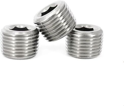 5 قطعة 1/8 "BSPP ذكر Therad 304 الفولاذ المقاوم للصدأ غطاء نهاية تركيب الأنابيب السداسية الداخلية من الفولاذ المقاوم للصدأ in Kuwait