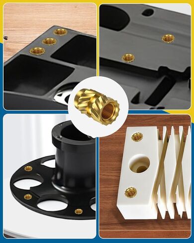 152 Pcs Threaded Inserts for Plastic, 3 Sizes of M3 Heat Set Inserts with Soldering Tip & Adapter, Brass Heat Inserts, Metric Knurled Nut Inserts Kit for 3D Printing Components in Kuwait
