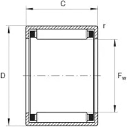 1 قطعة HF2520 IR20x25x20 HF253220 25X32X20 HFI2020 20x32x20 كأس مسحوب محمل ذو بكرات إبرية محامل مع الحلقة الداخلية in Kuwait