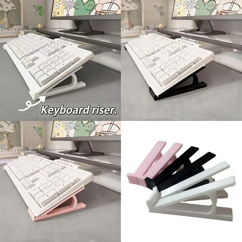 Ergonomic Keyboard Riser Stand, Non-Slip Keyboard Lift Support, Adjustable Desk Keyboard Angle Holder for Office Gaming Use, Universal Keyboard Tray in Saudi Arabia