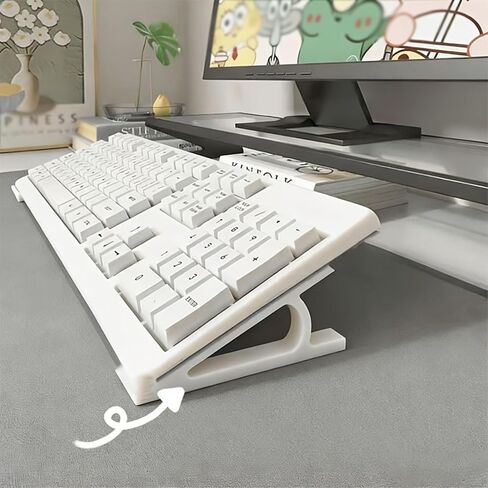 Ergonomic Keyboard Riser Stand, Non-Slip Keyboard Lift Support, Adjustable Desk Keyboard Angle Holder for Office Gaming Use, Universal Keyboard Tray in Saudi Arabia