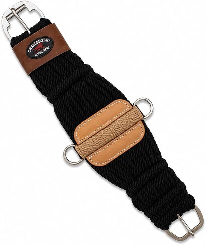 CHALLENGER Western 27-Strand Double Weave Black Mohair Roper Cinch 97RT08 in Kuwait