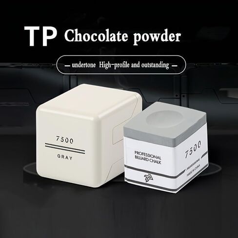 TP7500 Billiard Chalk – Square Grey Fine Powder Snooker & Pool Cue Chalk, Non-Slip, Neutral & Premium Tip Grip for Professional Game Play in Kuwait