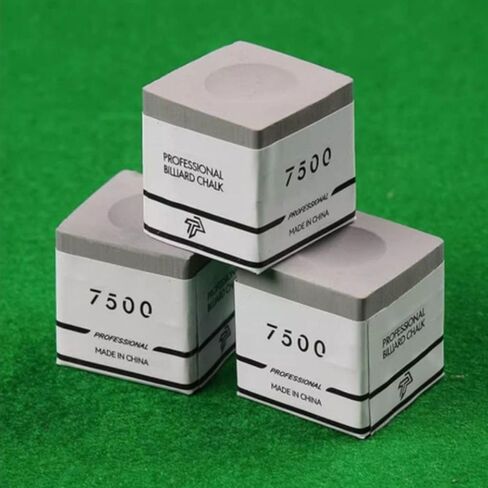 TP7500 Billiard Chalk – Square Grey Fine Powder Snooker & Pool Cue Chalk, Non-Slip, Neutral & Premium Tip Grip for Professional Game Play in Kuwait