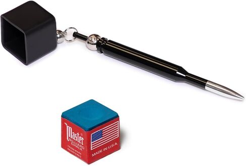 OKKO Bullet Pocket Chalker Billiard Pool Cue Chalk Holder Black + 1 pc of Master Chalk in Kuwait