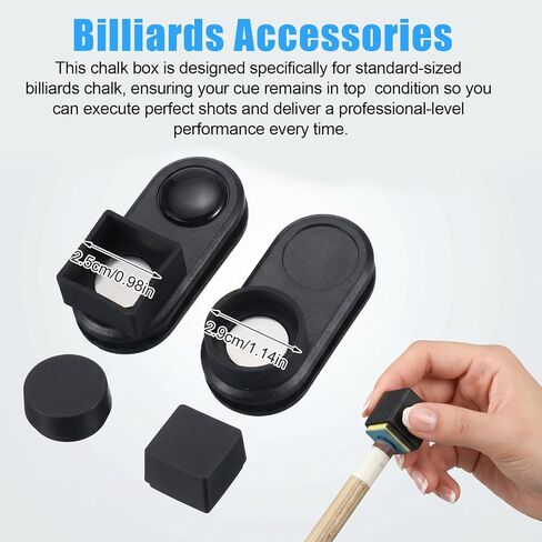 Telooco Pool Chalk Holder with Belt Clip Portable Magnetic Chalk Holder | Black Chalk Holder Pool Billiards Billiard Accessories, 1 Pack in Kuwait
