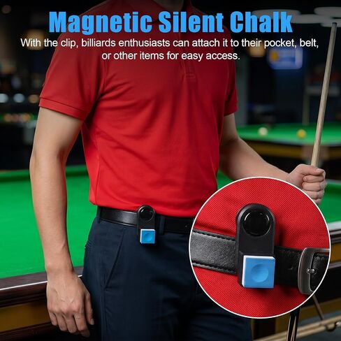 Telooco Pool Chalk Holder with Belt Clip Portable Magnetic Chalk Holder | Black Chalk Holder Pool Billiards Billiard Accessories, 1 Pack in Kuwait