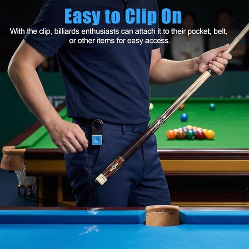 Telooco Pool Chalk Holder with Belt Clip Portable Magnetic Chalk Holder | Black Chalk Holder Pool Billiards Billiard Accessories, 1 Pack in Kuwait
