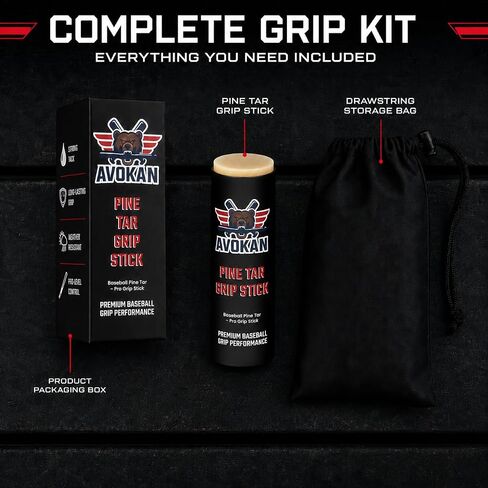 Pine Tar Baseball Grip Stick – Premium Pine Tar Stick for Strong Tack, Long-Lasting Grip & Weather-Resistant Bat Control – Pro Baseball Pine Tar Grip – Pine Tar for Baseball – Bat Grip in Kuwait