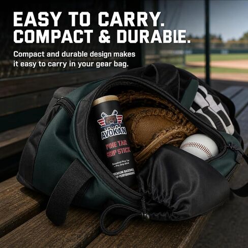 Pine Tar Baseball Grip Stick – Premium Pine Tar Stick for Strong Tack, Long-Lasting Grip & Weather-Resistant Bat Control – Pro Baseball Pine Tar Grip – Pine Tar for Baseball – Bat Grip in Kuwait