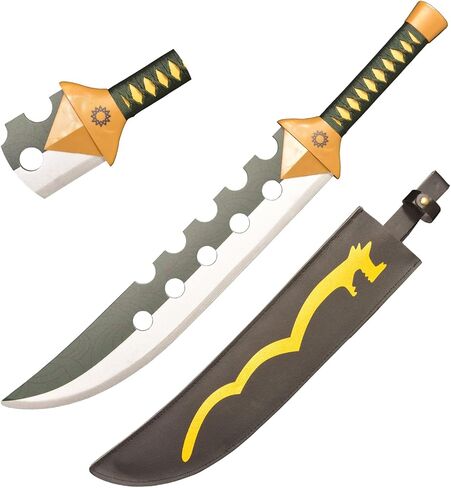 Cosplay Sword of Anime，Meliodas's Lost Bane Sword Cosplay Katana not Metal Prop Green in Kuwait