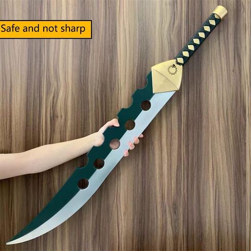Cosplay Sword of Anime，Meliodas's Lost Bane Sword Cosplay Katana not Metal Prop Green in Kuwait