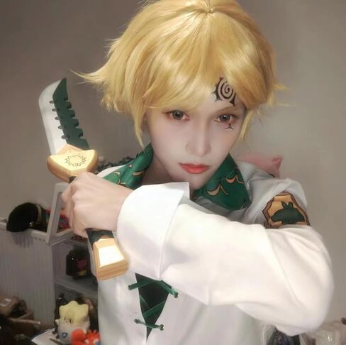 Cosplay Sword of Anime，Meliodas's Lost Bane Sword Cosplay Katana not Metal Prop Green in Kuwait