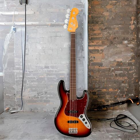 Fender American Professional II Jazz Bass، 3 ألوان Sunburst، Fretless، لوحة أصابع من خشب الورد in Kuwait