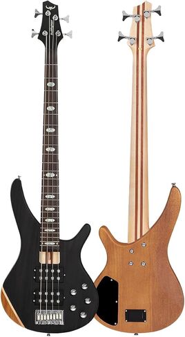 Bullfighter 4-String Electric Bass Guitar, Professional Natural Wood Bass Guitar with Natural Matte Finish, Simple Unpainted Aesthetic DB in Kuwait